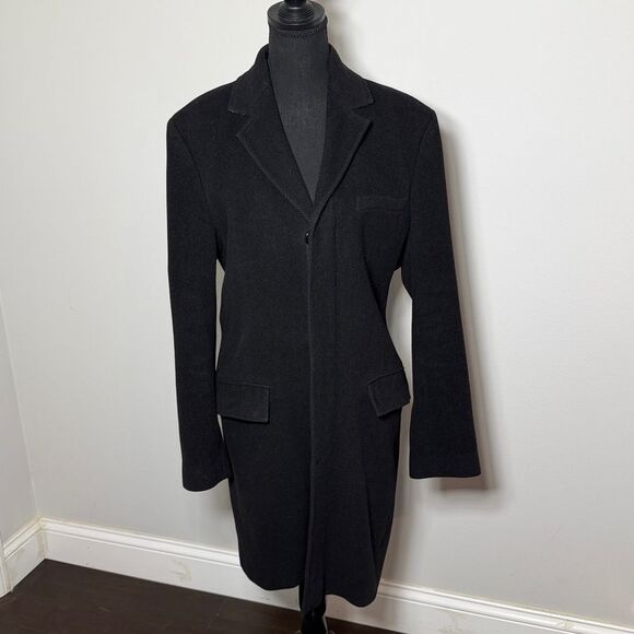 Club Monaco Other - Club Monaco Men's Black Wool Cashmere Overcoat Long Blazer Coat Jacket